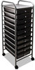 A Picture of product AVT-34007 Advantus® Portable Drawer Organizer,  13w x 15 3/8d x 37 3/4h, Smoke/Matte Gray
