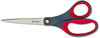 A Picture of product MMM-1448 Scotch® Precision Scissors 8" Long, 3.13" Cut Length, Gray/Red Straight Handle