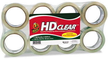 Duck® Heavy-Duty Carton Packaging Tape,  1.88" x 55 yards, Clear, 8/Pack