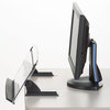 A Picture of product MMM-DH630 3M In-Line Document Holder,  Plastic, 150 Sheet Capacity, Black/Clear