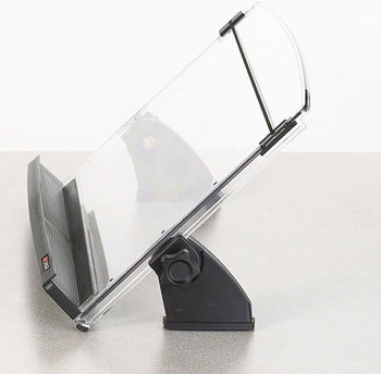 3M In-Line Document Holder, Plastic, 150 Sheet Capacity, Black/Clear