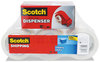 A Picture of product MMM-38506DP3 Scotch® 3850 Heavy-Duty Packaging Tape with DP300 Dispenser, 3" Core, 1.88" x 54.6 yds, Clear, 6/Pack