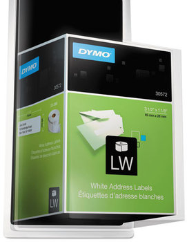 DYMO® Labels for LabelWriter® Label Printers,  1 1/8 x 3 1/2, White, 260 Labels/Roll, 2 Rolls/Pack