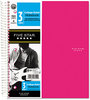 A Picture of product MEA-06050 Five Star® Trend Wirebound Notebook,  College Ruled, 8 1/2 x 11, White, 3 Subject 150 Sheets