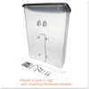 A Picture of product DEF-790901 deflecto® Outdoor Literature Box,  10w x 4-1/2d x 13-1/8h, Clear/Black