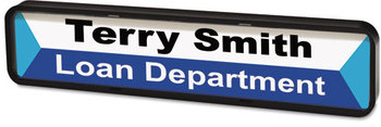 Advantus® DIY Sign,  Plastic, 9 3/8 x 1 7/8, Black