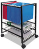 A Picture of product AVT-34075 Advantus® Mobile File Cart with Sliding Baskets,  12 7/8w x 15d x 21 1/8h, Black