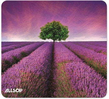 Allsop® Naturesmart™ Mouse Pad. 8 X 8.75 X .079 in. Lavender Field Design.