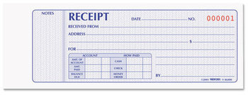 Rediform® Receipt Book,  2 3/4 x 7, Carbonless Duplicate, 100 Sets/Book