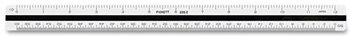 Chartpak® Color-Coded Triangular Scale,  Plastic, 12", Engineering, Color-Coded