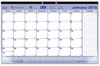 A Picture of product RED-C181700 Brownline® Monthly Desk Pad Calendar 17.75 x 10.88, White/Blue/Green Sheets, Black Binding, Clear Corners, 12-Month (Jan to Dec): 2026