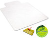 A Picture of product DEF-CM21112 deflecto® EconoMat® Non-Studded Anytime Use Chairmat for Hard Floors,  36 x 48 w/Lip, Clear
