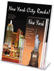 A Picture of product DEF-590501 deflecto® Superior Image® Slanted Sign Holder with Pocket,  8-1/2w x 11h, Clear