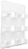 A Picture of product DEF-70601 deflecto® Business Card Holders,  8 3/8 x 1 1/2 x 9 3/4, Clear