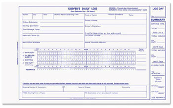 Rediform® Driver's Daily Log Book,  5 3/8 x 8 3/4, Carbonless Duplicate, 31 Sets/Book
