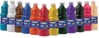 Prang® Washable Paint,  Assorted, 16 oz, 12 per Set