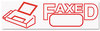 A Picture of product COS-035583 ACCUSTAMP2® Pre-Inked Shutter Stamp with Microban®,  Red, FAXED, 1 5/8 x 1/2