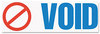 A Picture of product COS-035539 ACCUSTAMP2® Pre-Inked Shutter Stamp with Microban®,  Red/Blue, VOID, 1 5/8 x 1/2