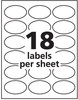 A Picture of product AVE-22804 Avery® Oval Labels with Sure Feed® Technology and Easy Peel, 1.5 x 2.5, Glossy White, 180/Pack