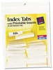 A Picture of product AVE-16230 Avery® Insertable Index Tabs with Printable Inserts 1/5-Cut, Clear, 1.5" Wide, 25/Pack