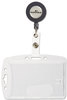 A Picture of product DBL-801219 Durable® ID/Security Card Holder Sets,  Vertical/Horizontal, With Reel, Clear, 10/Pack