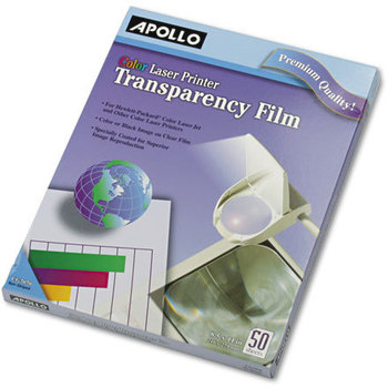 Apollo® Transparency Film, Letter, Clear, 50/Box