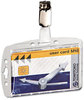 A Picture of product DBL-801219 Durable® ID/Security Card Holder Sets,  Vertical/Horizontal, With Reel, Clear, 10/Pack