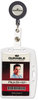 A Picture of product DBL-801219 Durable® ID/Security Card Holder Sets,  Vertical/Horizontal, With Reel, Clear, 10/Pack