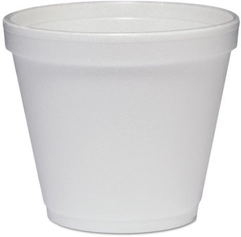 Dart® Foam Container, Foam, 8oz, White, 1000/Carton