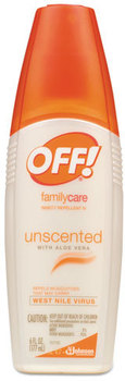 OFF!® FamilyCare Spray Insect Repellent, 6 oz Spray Bottle, Unscented, 12/Carton