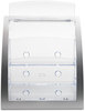 A Picture of product DEF-693745 deflecto® Three-Tier Literature Holder,  11-1/4w x 6-15/16d x 13-5/16h, Silver