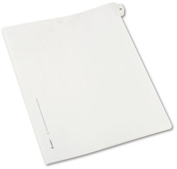 Avery® Preprinted Allstate® Style Legal Dividers Exhibit Side Tab Index 10-Tab, 25, 11 x 8.5, White, 25/Pack