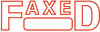 A Picture of product COS-098369 2000 PLUS® Green Line Self-Inking Message Stamp,  Faxed, 1 1/2 x 9/16, Red