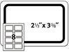 A Picture of product AVE-5095 Avery® Flexible Adhesive Name Badge Labels 3.38 x 2.33, White/Red Border, 400/Box