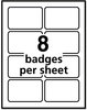 A Picture of product AVE-5095 Avery® Flexible Adhesive Name Badge Labels 3.38 x 2.33, White/Red Border, 400/Box