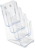 A Picture of product DEF-77701 deflecto® Multi Compartment DocuHolder®,  Four Compartments, 4-7/8w x 8d x 10h, Clear