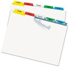 A Picture of product AVE-11424 Avery® Print & Apply Index Maker® Clear Label Dividers with Easy Printable Strip and Color Tabs 8-Tab, 11 x 8.5, White, Traditional 25 Sets