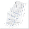 A Picture of product DEF-77701 deflecto® Multi Compartment DocuHolder®,  Four Compartments, 4-7/8w x 8d x 10h, Clear