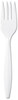 A Picture of product DXE-PFM21 Dixie® Plastic Cutlery,  Mediumweight Forks, White, 1000/Carton