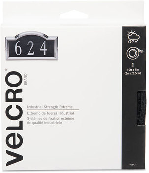 Velcro® Extreme Fasteners,  1" x 10 ft, Black, 1 roll
