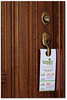 A Picture of product AVE-16150 Avery® Door Hanger with Tear-Away Cards 97 Bright, 65 lb Cover Weight, 4.25 x 11, White, 2 Hangers/Sheet, 40 Sheets/Pack