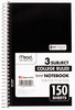 A Picture of product MEA-06900 Mead® Spiral® Notebook,  Perforated, College Rule, 6 x 9 1/2, White, 150 Sheets