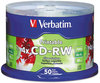 A Picture of product VER-95159 Verbatim® CD-RW DataLifePlus Printable Rewritable Disc,  Printable, 700MB/80min, 4x, Spindle, Silver, 50/Pack