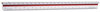 A Picture of product CHA-235A Chartpak® Color-Coded Triangular Scale,  Plastic, 12", Architectural, Color-Coded