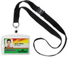 A Picture of product DBL-826819 Durable® ID/Security Card Holder Sets,  Vertical/Horizontal, With Necklace, Clear, 10/Pack