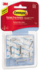 A Picture of product MMM-17065CLRVPES Command™ Clear Hooks and Strips Medium, Plastic, 2 lb Capacity, 6 8 Strips/Pack