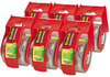 A Picture of product MMM-1456 Scotch® Sure Start Packaging Tape with Dispenser, 1.5" Core, 1.88" x 22.2 yds, Clear, 6/Pack