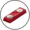 A Picture of product DBL-821519 Durable® Click-Fold® Convex Name Badge Holders,  Double Magnets, 3 3/4 x 2 1/4, Clear, 10/Pk