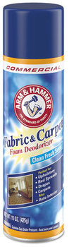Arm & Hammer™ Fabric and Carpet Foam Deodorizer,  Fresh Scent, 15 oz Aerosol 8/Case