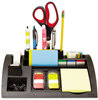 A Picture of product MMM-C50 3M Weighted Base Desktop Organizer,  Plastic, 12 x 8 x 2, Black